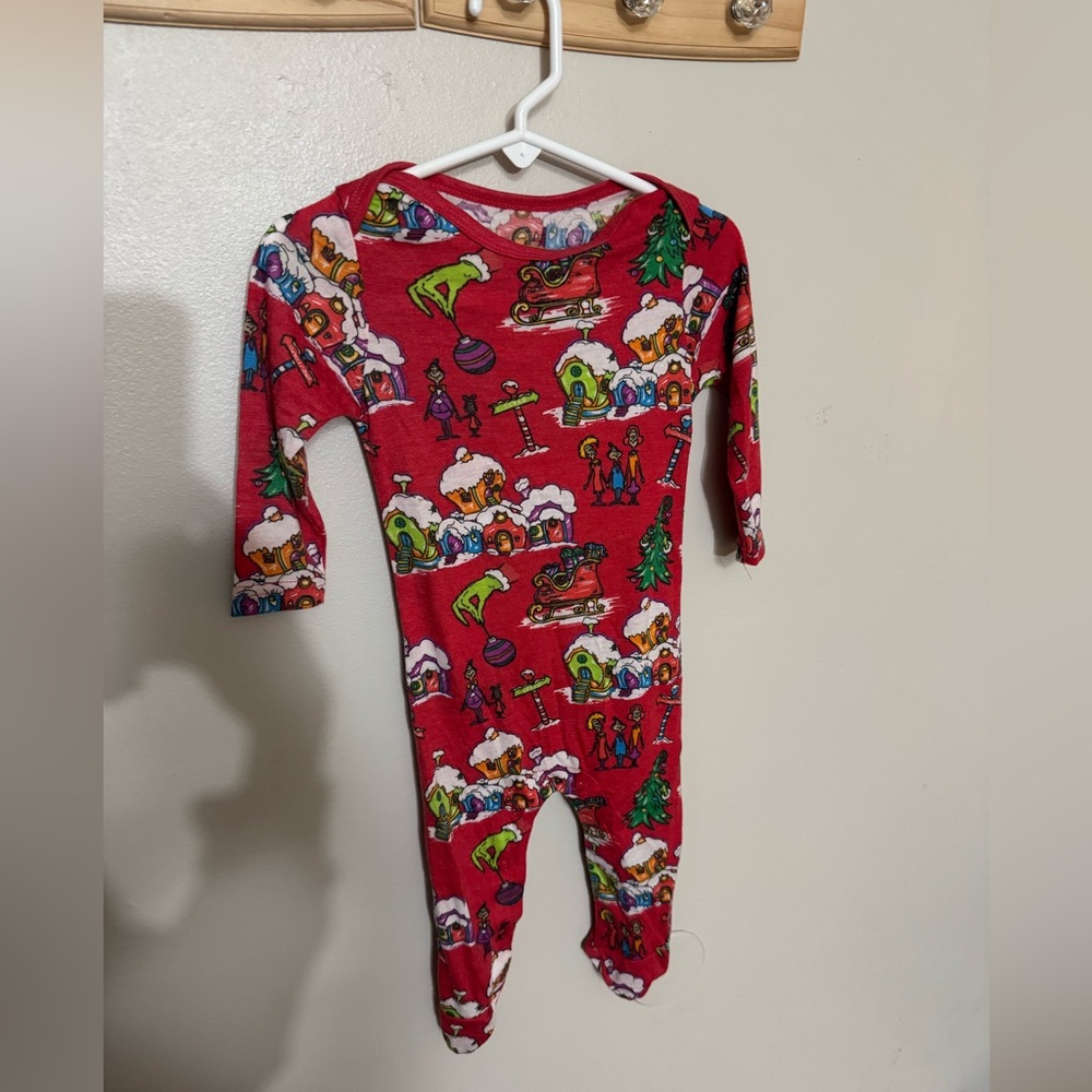 Jane Marie Grinch Christmas Red Kids One Piece